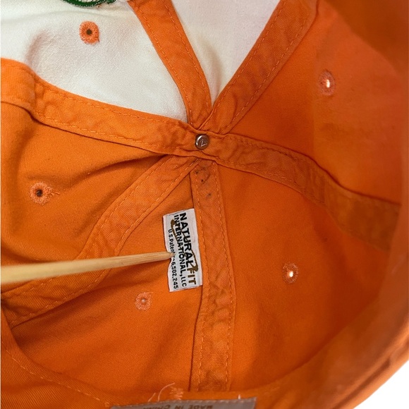 Orange Crush Soda Ball Cap Distressed Falcon Natural Fit Vtg Embroidered NICE - Picture 6 of 8